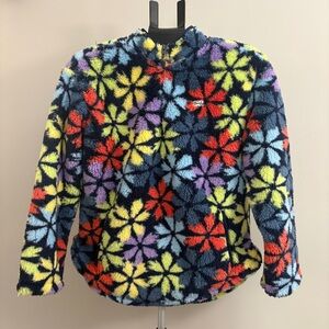 Hurley Multicolor Floral Girls Sherpa Quarter Zip